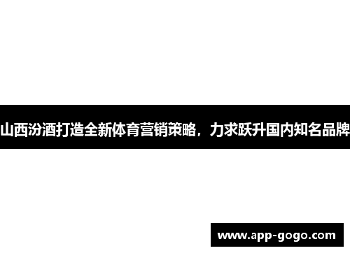 山西汾酒打造全新体育营销策略，力求跃升国内知名品牌